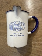 Cow And Gate Antique Vintage Enamel Infant Milk Food Measuring Jug C. 1930