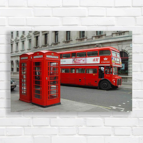 Iconic london bus - bus, phone