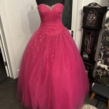 Mori Lee Deep Blush / Pink Fairytale Dress Size 8 Worn Once