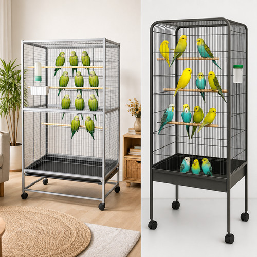 Bird cage steel standing - steel,
