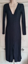 WOMANS BLACK MIDI,  LONG SLEEVED JUMPER DRESS FROM ZARA IN A SIZE M