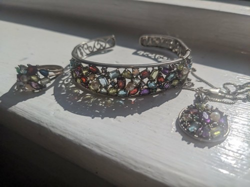 Vintage qvc silver bangle - vintage,