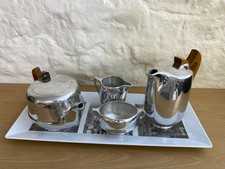 Picquot Ware Tea & Coffee Pot Sugar Bowl Milk Jug