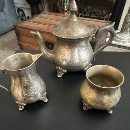 Silver plate 3pc - silver, tea