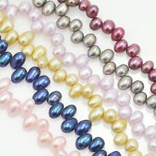 Freshwater Pearls Rice Oval Teardrop Head-drilled Top-drilled Craft Beads 6-7mm