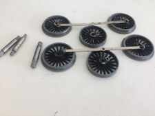 HORNBY DUBLO BLACK 3 RAIL DUCHESS OR A4 6 DRIVING WHEELS & AXLES EDL11 or EDL12