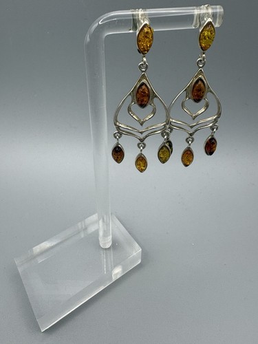 Sterling silver baltic amber - silver,