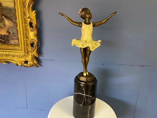 Bronze sculpture ballerina - bronze,