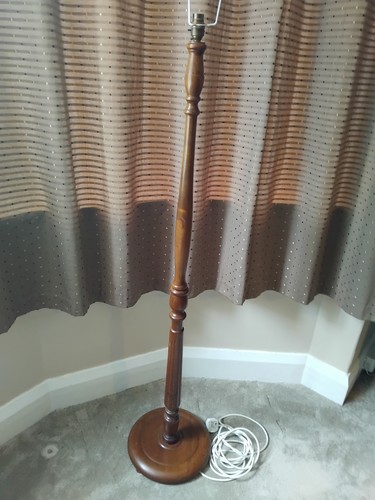 Standard lamp carved mahogany - carved,