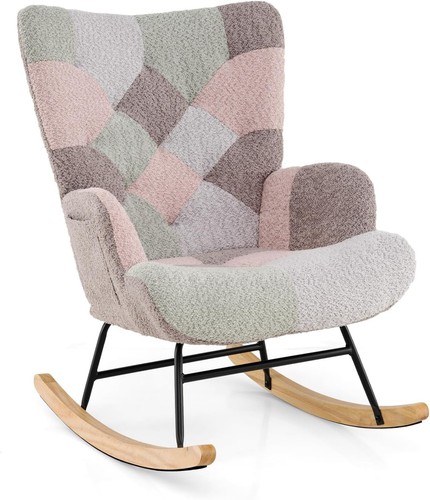 Tufted rocking armchair boucle - rocking,