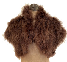 ZARA Brown Ostrich Feather