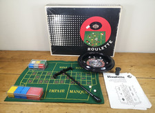 Vintage Peri Monte Carlo Large Roulette Tabletop Game Inc Wheel/Chips/Mat/Ball