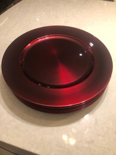 Stunning set red charger - set, 8