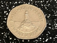 1997 20p coin LIGHTHOUSE of La CORBIERE Bailiwick of Jersey twenty pence piece
