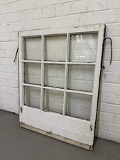 Reclaimed Old Georgian 9 Panel Wooden Window 755 x 810mm