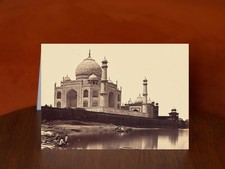 The Taj Mahal from the River by Felice Beato, Henry Hering - A5 Art Print Card
