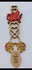 Wooden Welsh Love Spoon, For