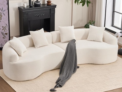 110 curved loveseat sectional - curved,