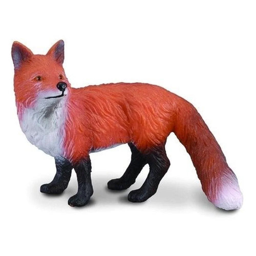 Red fox figurine - red,