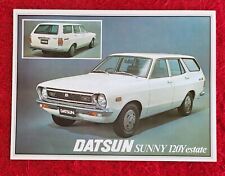 DATSUN Sunny 120Y Estate car sales brochure sheet 1977 1978