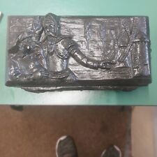 Dutch Windmills Anglo Saxon Hand Carved Wood Chest 8 X 4 In And 3   Lid  Hinged.