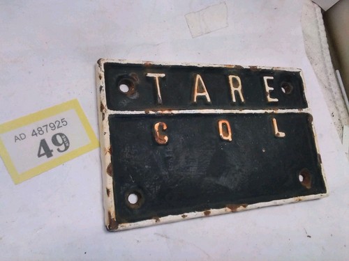 Cast iron railway - cast, plaque