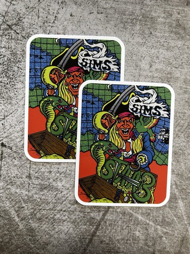 Sims skateboard stickers 1980 - sims,
