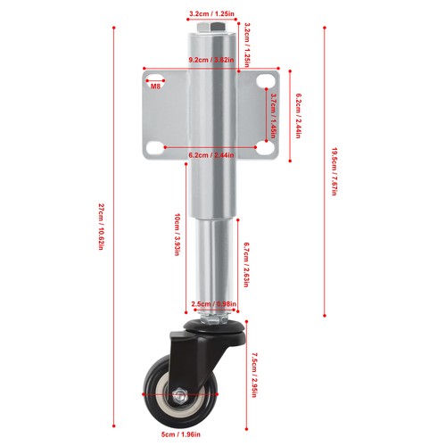 Inch heavy duty gate wheel - 2",