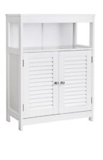 VASAGLE White Wooden Bathroom / toilet / shower room Floor Cabinet 9-3-4