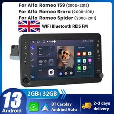 DAB+ Android 14 Car Radio For Alfa Romeo 159 Spider Brera GPS Head Unit Navi 32G