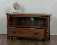 Corner TV Stand Dark Stain