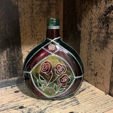 Vintage stained glass rose bud