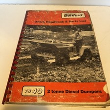 Benford Handbook And Parts List TS40 2 Ton Tonne Diesel Dumper S5