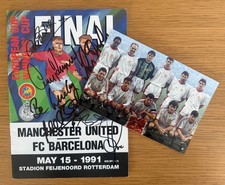 MANCHESTER UNITED " SIGNED " 1991 EUROPEAN CUP WINNERS CUP FINAL PROGRAMME