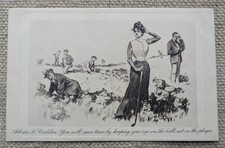 Gibson Girl Glamour Woman Golfing 'Advice to Caddies..' James Henderson Postcard