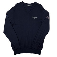 Glenmuir golf navy 100% merino wool knit jumper Medium #0220