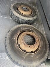 Two Lorry Wheels With Part Worn Tyres