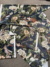 Monkey Jungle Fabric Remnants - Soft Velvet - Large Pieces For Cushions Etc