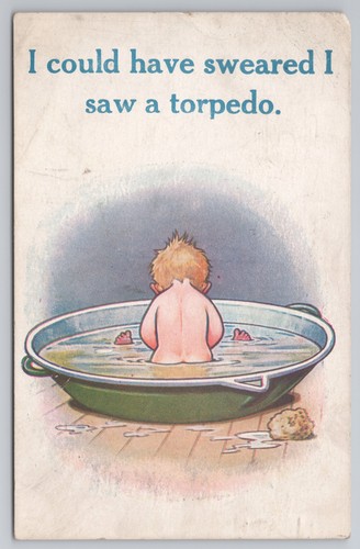 Postcard antique ww1 comic - ww1,