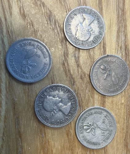 Rhodesia threepence mix - rhodesia,