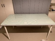 IKEA LINNMON glass top table/desk in excellent condition 75x150 cm