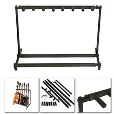 New 7 Way Guitar Rack Stand Acoustic Electric Bass Guitar Holder Rack Black
