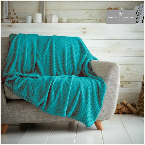 Popcorn waffle blanket fleece - ,