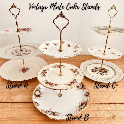 Vintage china cake stand - cake,