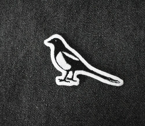 Magpie bird embroidered iron - magpie,