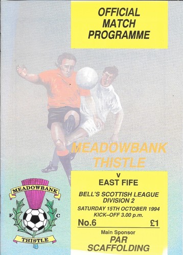 Meadowbank thistle east fife - east,