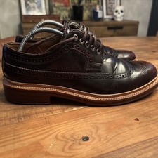 Grenson 'Sid' Burgundy Leather Derby Brogues UK 7 G