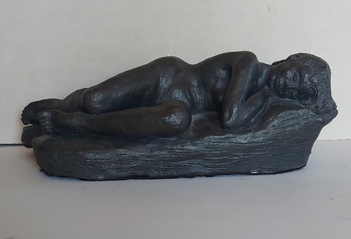 Reclining nude muse mid - reclining,