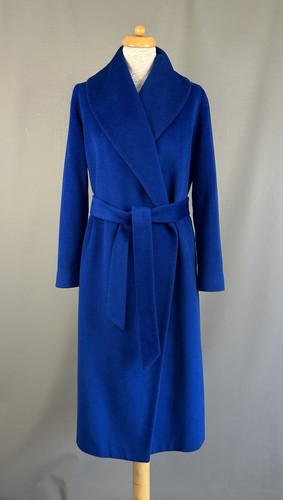 Hobbs blue 100 wool belted - 100%,