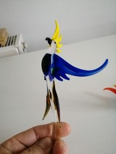 Vintage Murano-Style Glass Parrot Figurines – Hand Blown Art Glass Birds Pair